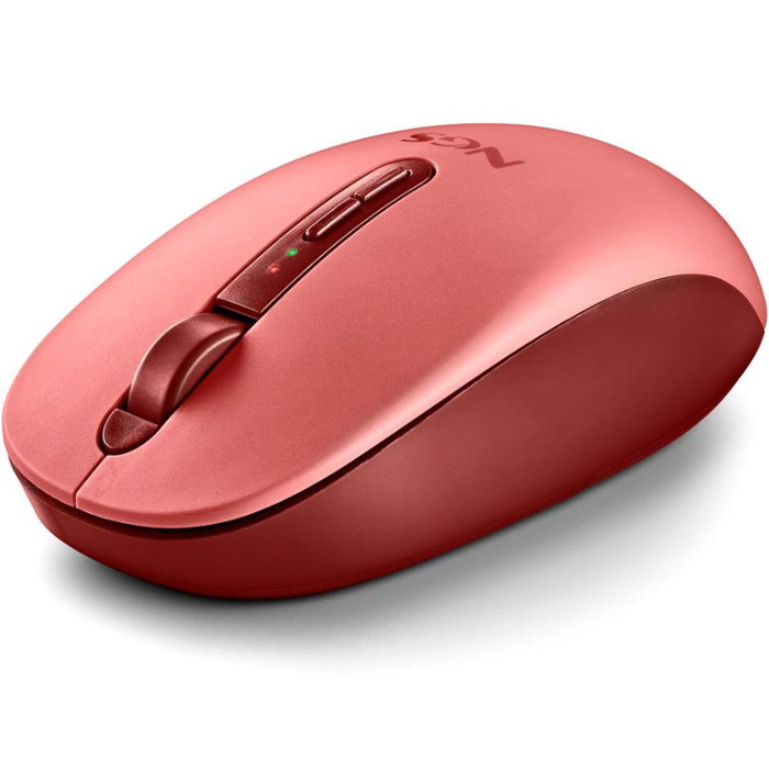 NGS Fog Dual Ratón Ergonómico Inalámbrico Rojo